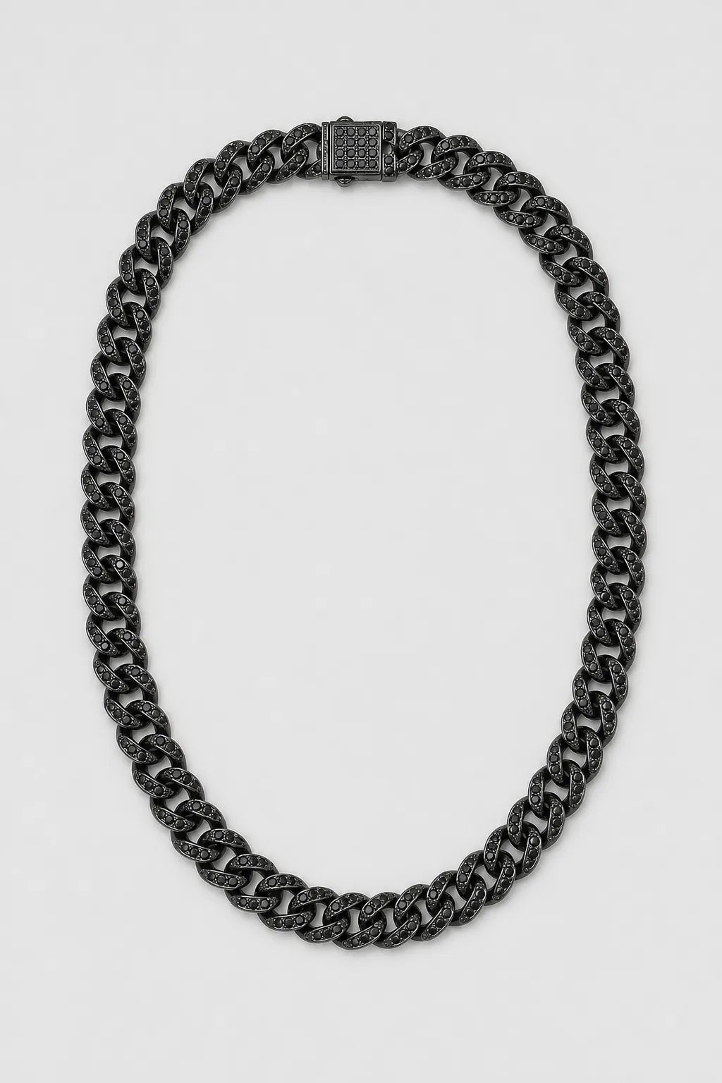Black Iced Out Cuban Chain — variant — black-tone