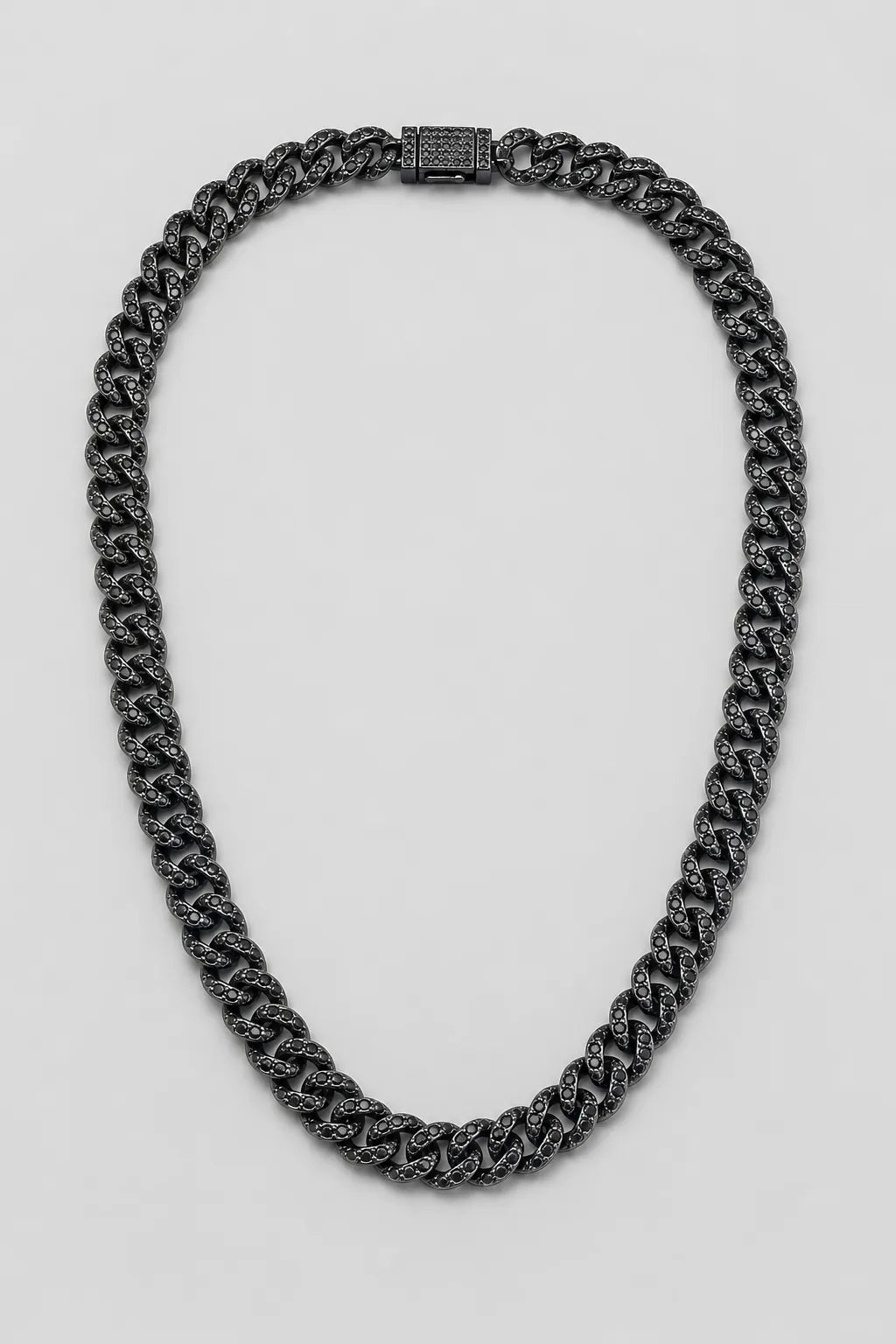 Black Iced Out Cuban Chain — variant — black-tone