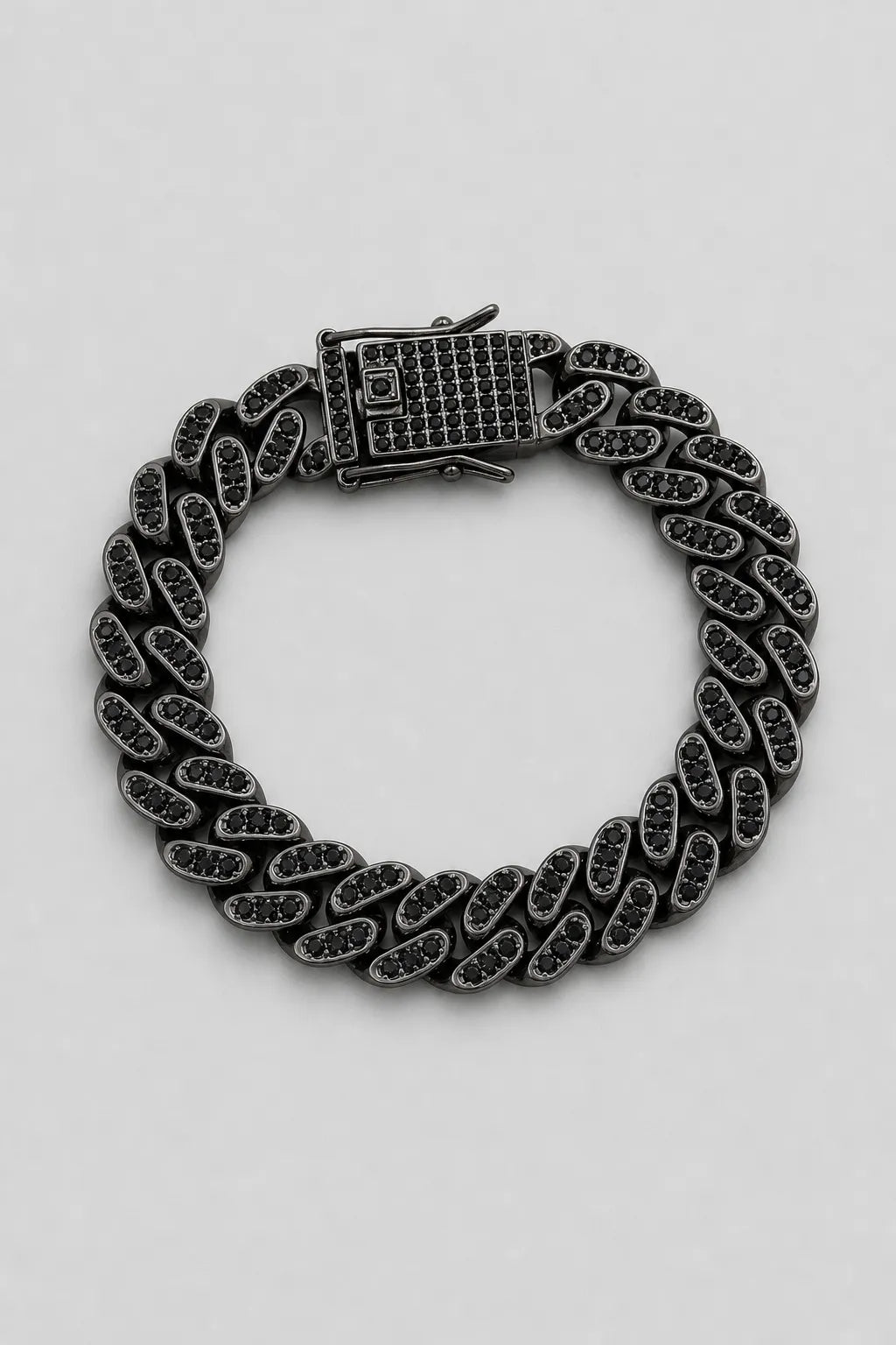 Black Iced Out Cuban Chain — variant — black-tone
