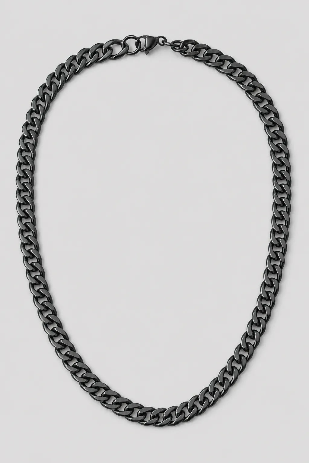 Matte Black Cuban Link Chain — presentation — Matte Black