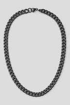 Matte Black Cuban Link Chain — presentation — Matte Black