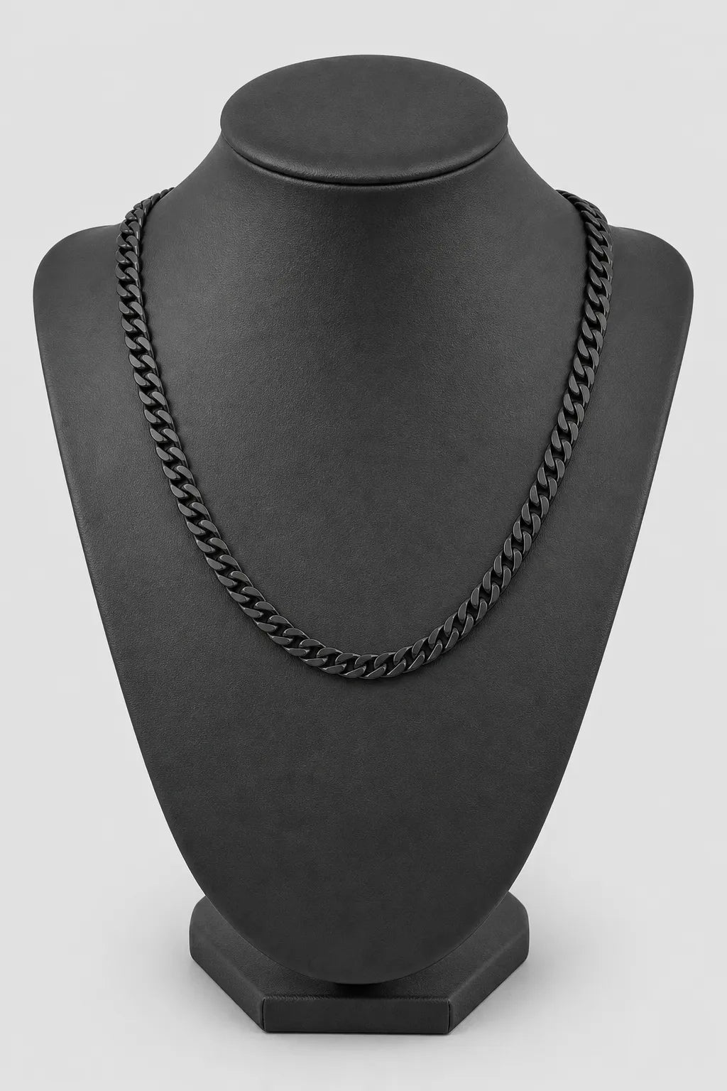 Matte Black Cuban Link Chain — stand — Matte Black