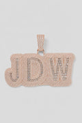 Cuban Link Chain Letter Pendant Necklace — variant — Rose Gold