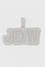 Cuban Link Chain Letter Pendant Necklace — variant — Silver
