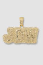 Cuban Link Chain Letter Pendant Necklace — variant — Gold