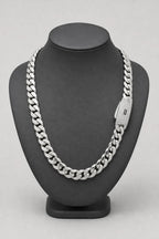 20mm Silver-tone Cuban Link Chain — stand — Silver-tone