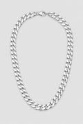 17mm Silver-Tone Cuban Link Chain — presentation — Silver-tone