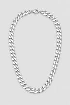 17mm Silver-Tone Cuban Link Chain — presentation — Silver-tone