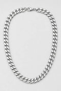 15mm Silver-tone Cuban Link Chain — presentation — Silver-tone