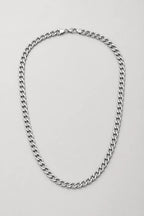 6mm Silver-tone Cuban Link Chain — presentation — silver-tone