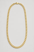 7.5mm Gold-Tone Cuban Link Chain — presentation — Gold-tone