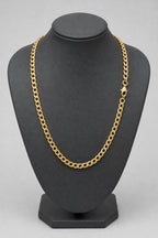 7.5mm Gold-Tone Cuban Link Chain — stand — Gold-tone