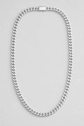 8mm Silver Cuban Link Chain — presentation — Silver