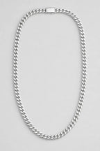 8mm Silver Cuban Link Chain — presentation — Silver