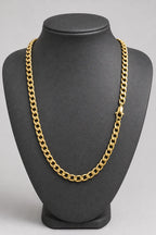 10mm Gold-tone Cuban Link Chain — stand — Gold-tone