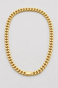 8mm Gold-Tone Cuban Link Chain — presentation — Gold-tone
