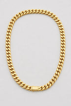 8mm Gold-Tone Cuban Link Chain — presentation — Gold-tone