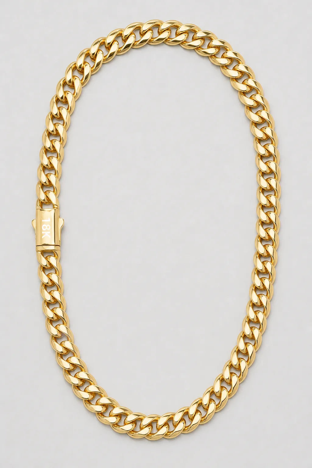 12mm Gold-tone Cuban Link Chain — presentation — Gold-tone