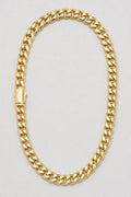 12mm Gold-tone Cuban Link Chain — presentation — Gold-tone