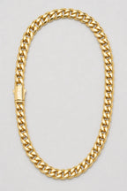 12mm Gold-tone Cuban Link Chain — presentation — Gold-tone