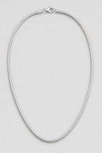 3mm Silver-Tone Snake Chain — presentation — Silver-tone