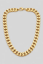 17mm Gold-Tone Cuban Link Chain — presentation — Gold-tone