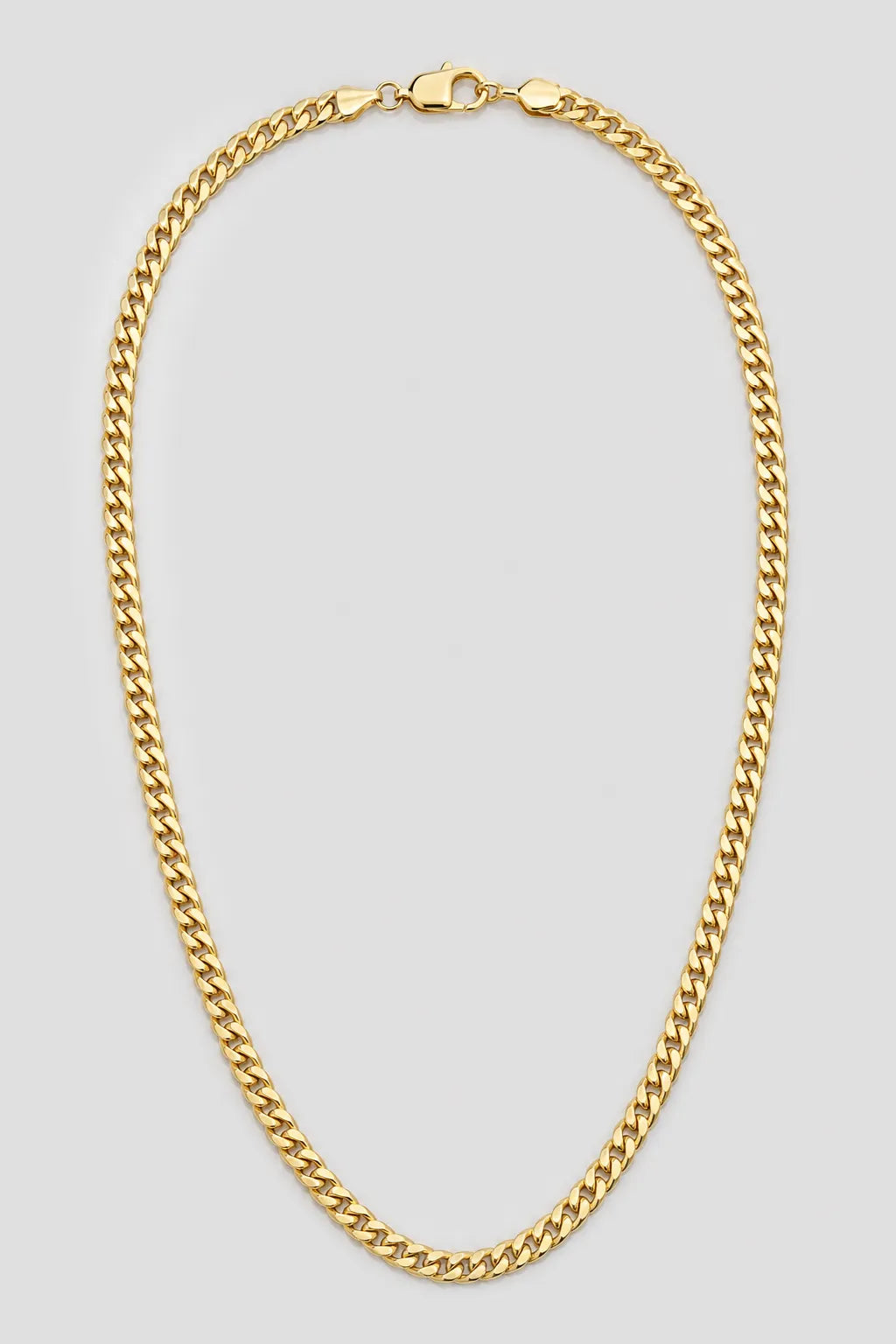 4.5mm Gold-Tone Cuban Link Chain — presentation — Gold-tone