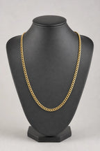 4.5mm Gold-Tone Cuban Link Chain — stand — Gold-tone