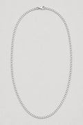 3mm Silver-tone Cuban Link Chain — presentation — Silver-tone