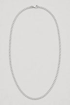 3mm Silver-tone Cuban Link Chain — presentation — Silver-tone