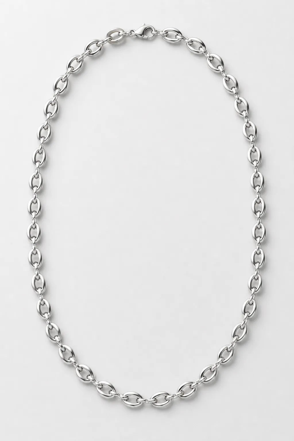 9mm Silver-Tone Mariner Chain — presentation — Silver-tone