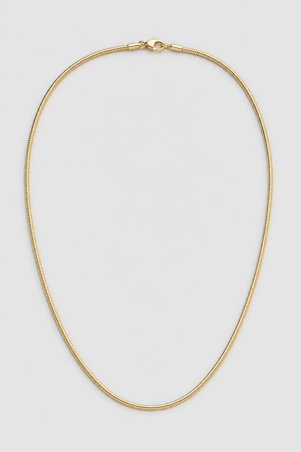 3mm Gold-Tone Snake Chain — presentation — gold-tone