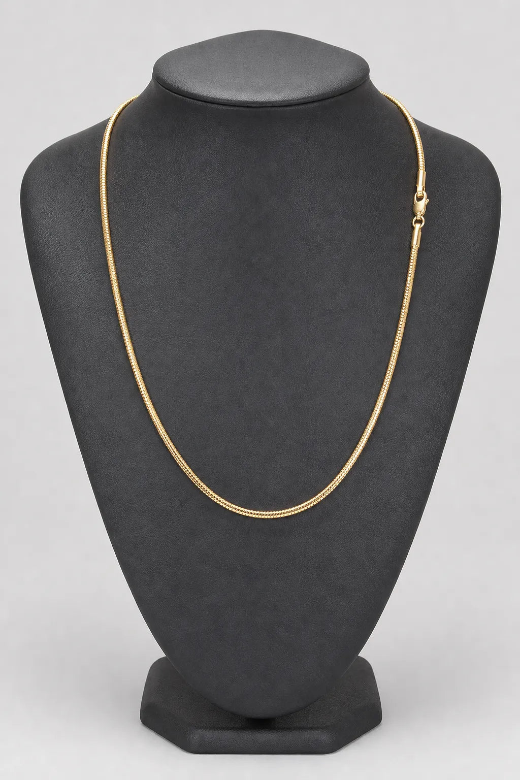 3mm Gold-Tone Snake Chain — stand — gold-tone