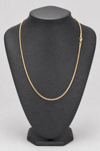 3mm Gold-Tone Snake Chain — stand — gold-tone