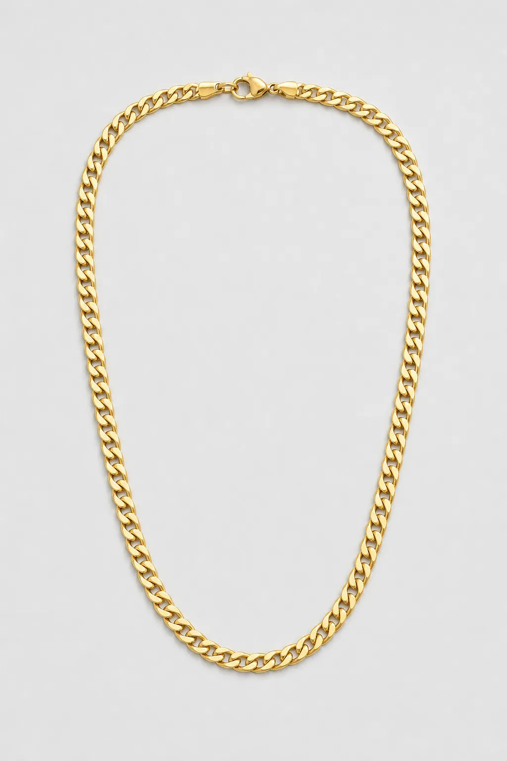 6mm Gold‑tone Cuban Link Chain — presentation — Gold‑tone
