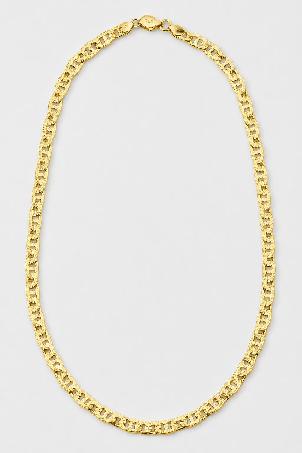 Concave Mariner Chain — Gold-Tone Necklace — presentation — Gold-tone