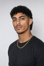 Concave Mariner Chain — Gold-Tone Necklace — worn — Gold-tone