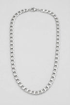 7.5mm Silver-Tone Cuban Link Chain — presentation — silver-tone