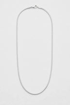 1 mm Silver Snake Chain — presentation — Silver-tone