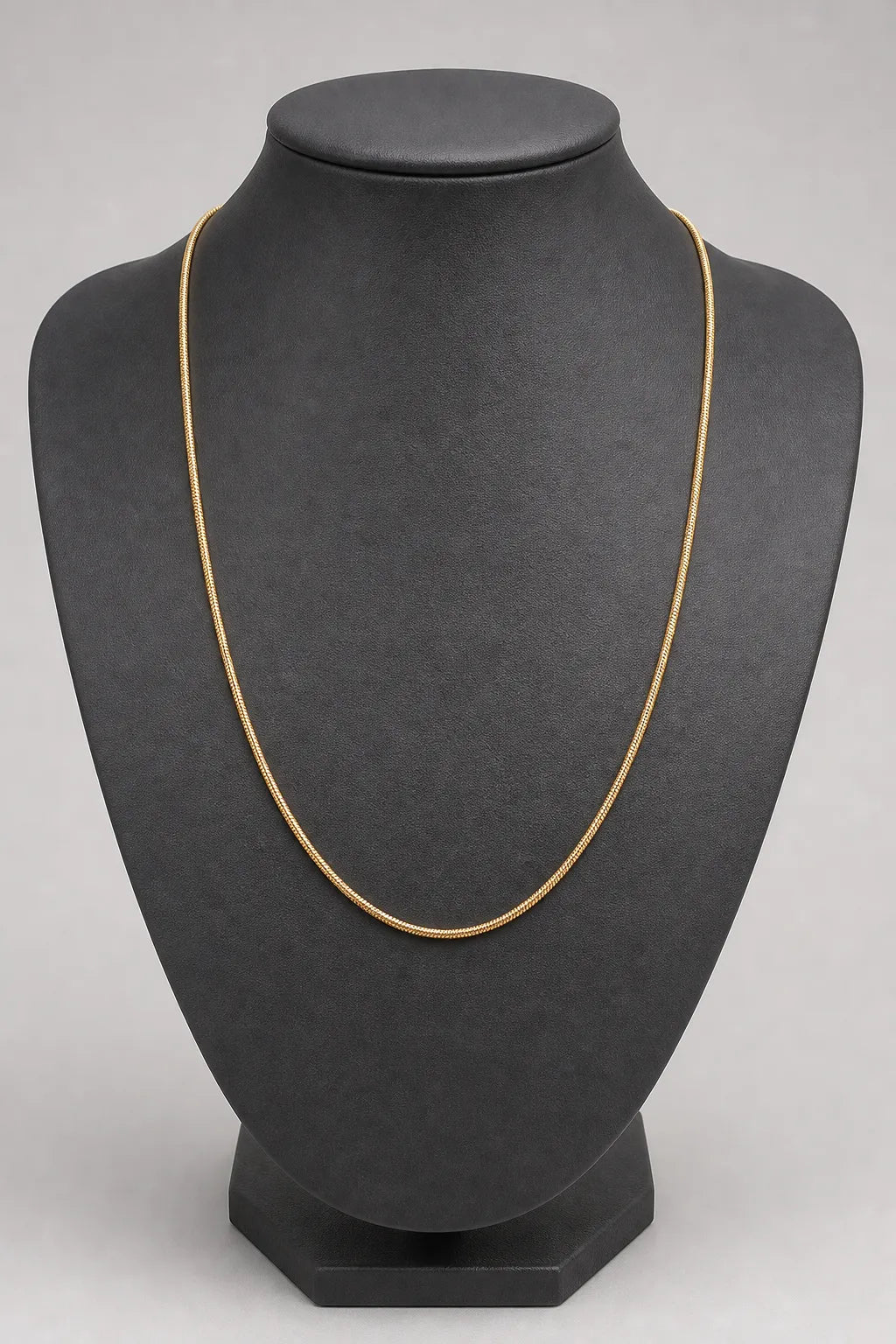 1mm Gold‑Tone Snake Chain — stand — gold‑tone