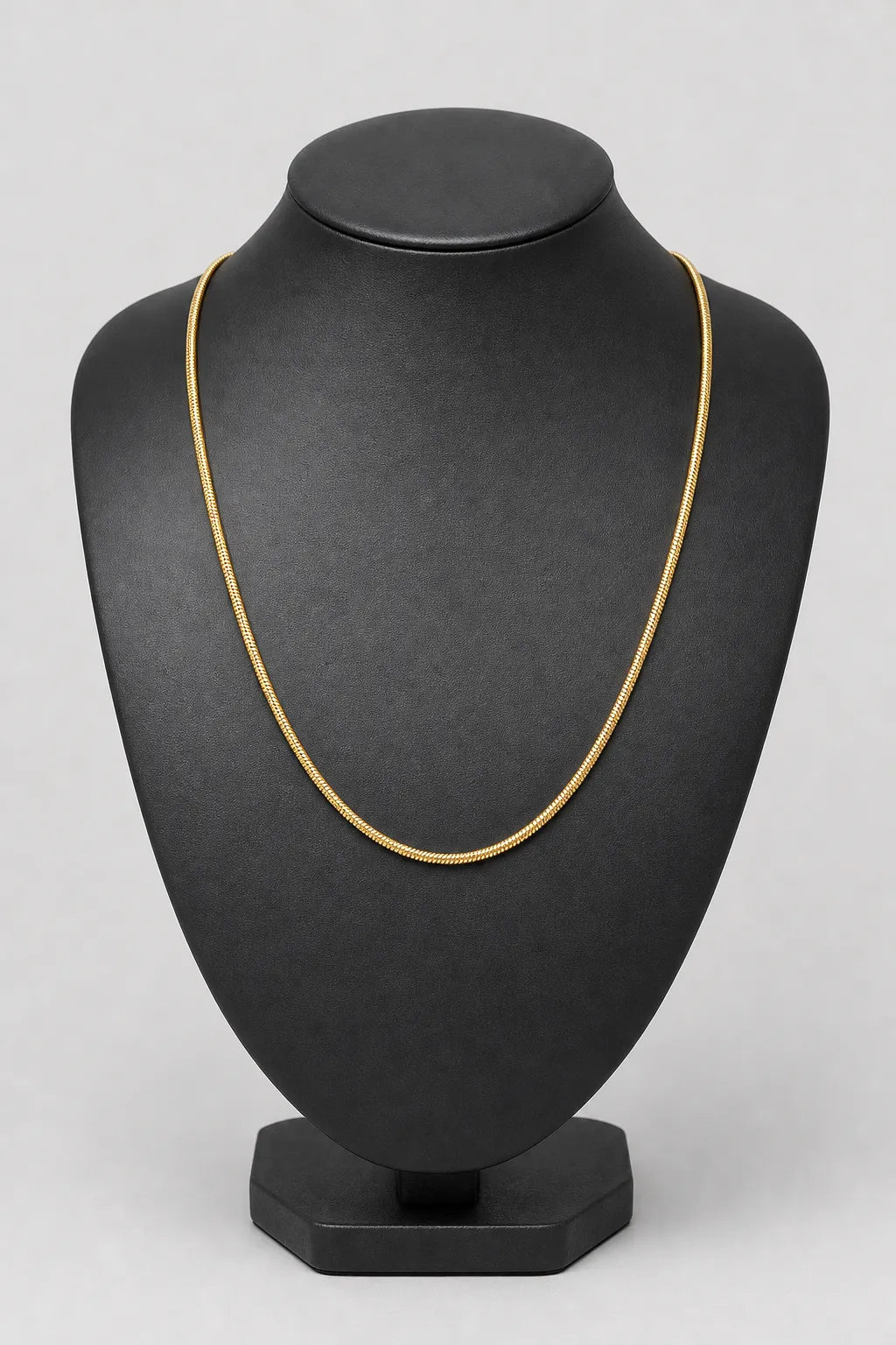 2mm gold snake chain — stand — gold color
