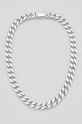 14mm Silver-tone Cuban Link Chain — presentation — Silver