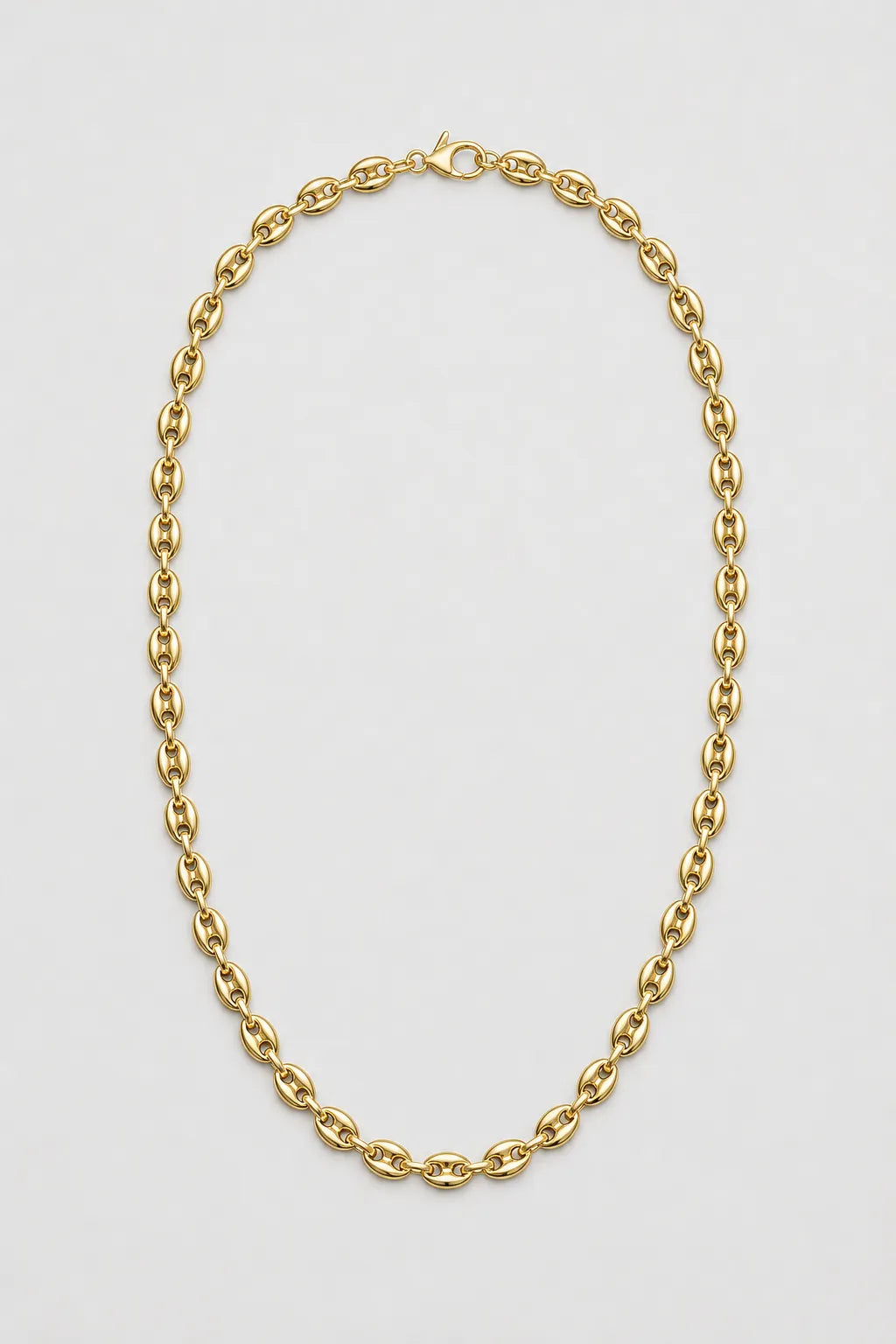 7mm Mariner Chain Necklace — presentation — Gold-tone