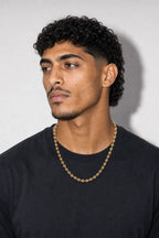 7mm Mariner Chain Necklace — worn — Gold-tone