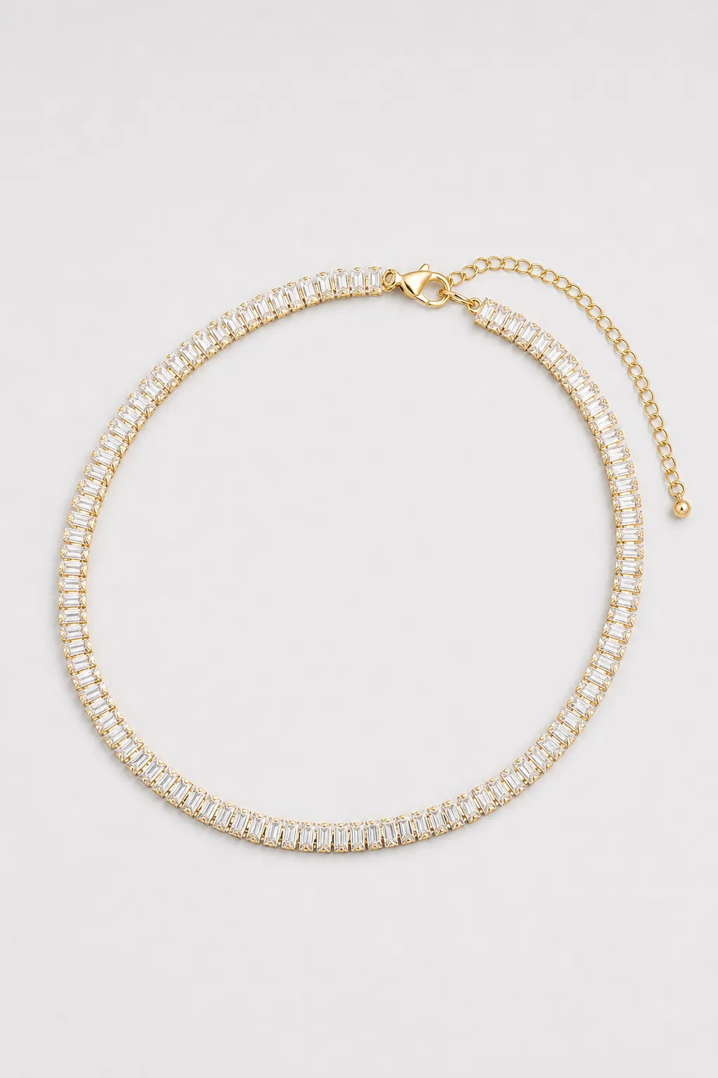 Multicolor Tennis Chain Necklace — variant — White