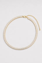 Multicolor Tennis Chain Necklace — variant — White