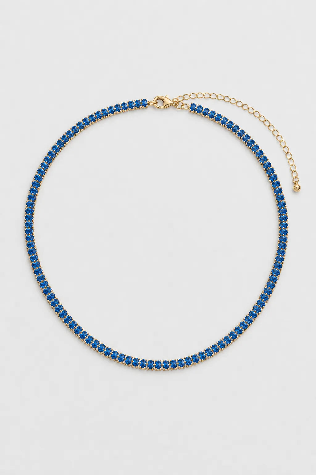 Multicolor Tennis Chain Necklace — variant — Dark Blue