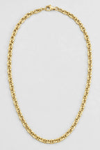 Flat Mariner Chain Necklace — Gold-tone — presentation — Gold-tone