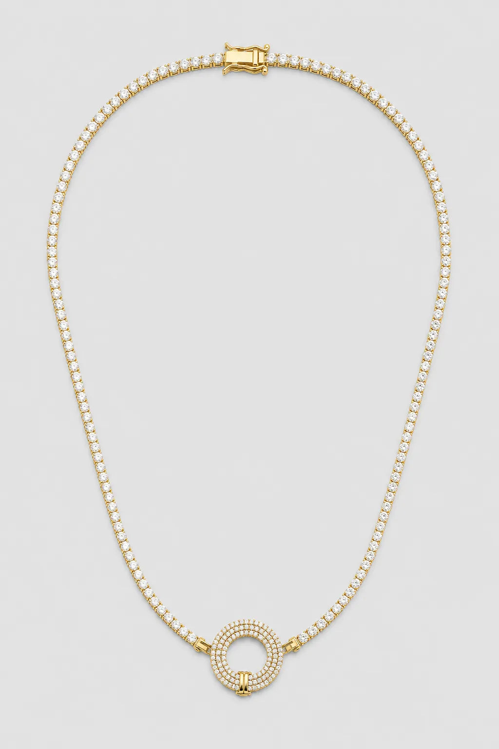 Moissanite Tennis Chain — variant — 18k Gold Plated