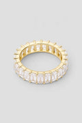 Tennis Chain Ring — presentation — gold